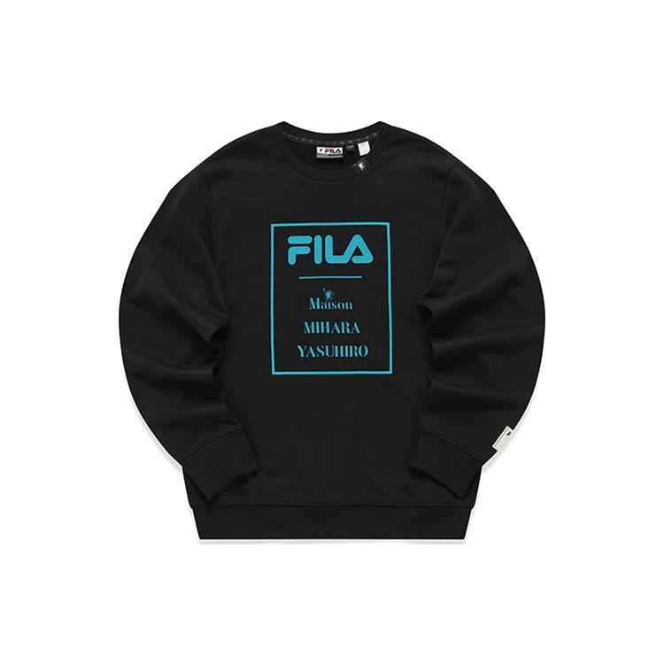 

FILA X MIHARA YASUHIRO Printed Sports Casual Hoodie Men hoodies Black F11M143209F-BK XL