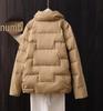 Women's Fashionable Lightweight Stand-up Collar White Duck Down Jacket for Autumn and Winter