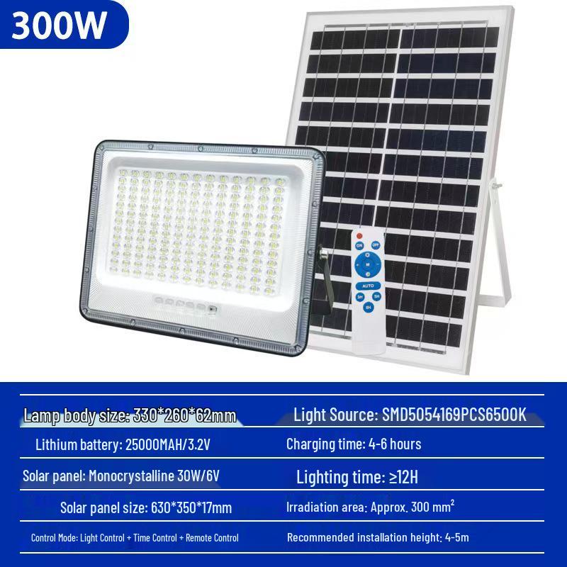 High-Brightness LED Solar Spotlight with Aluminum Shell for Outdoor Use