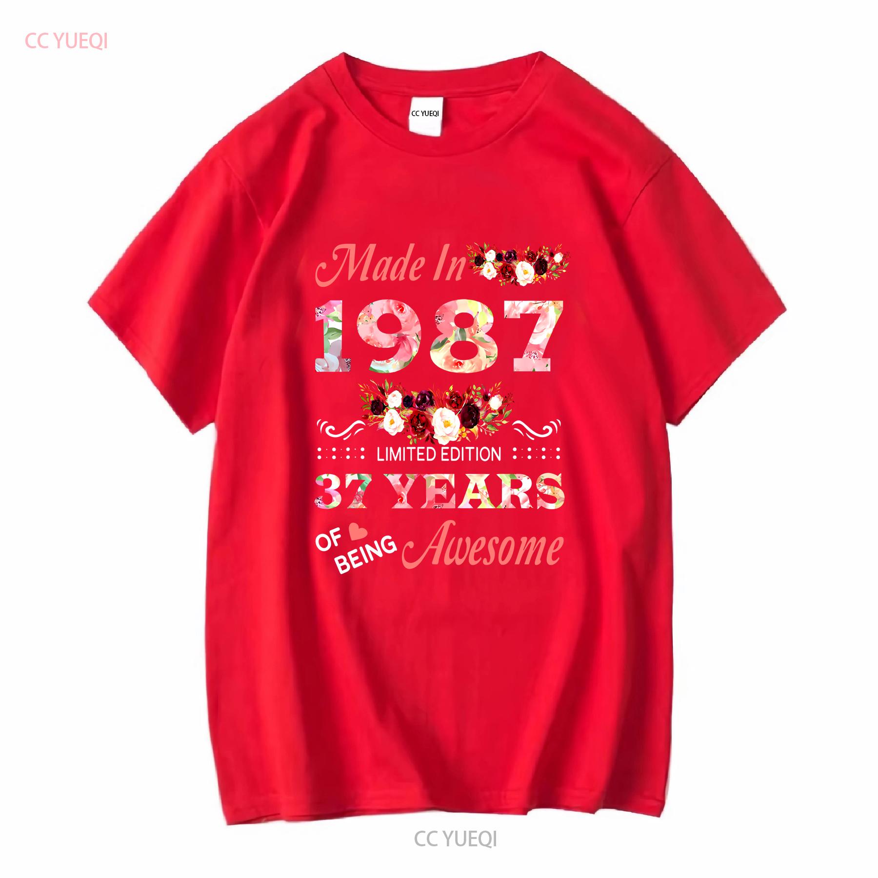

Made In 1959 65 Years Of Being Awesome Floral Birthday Women T Shirt long or short sleeves vintage Washed streetwear Casual S