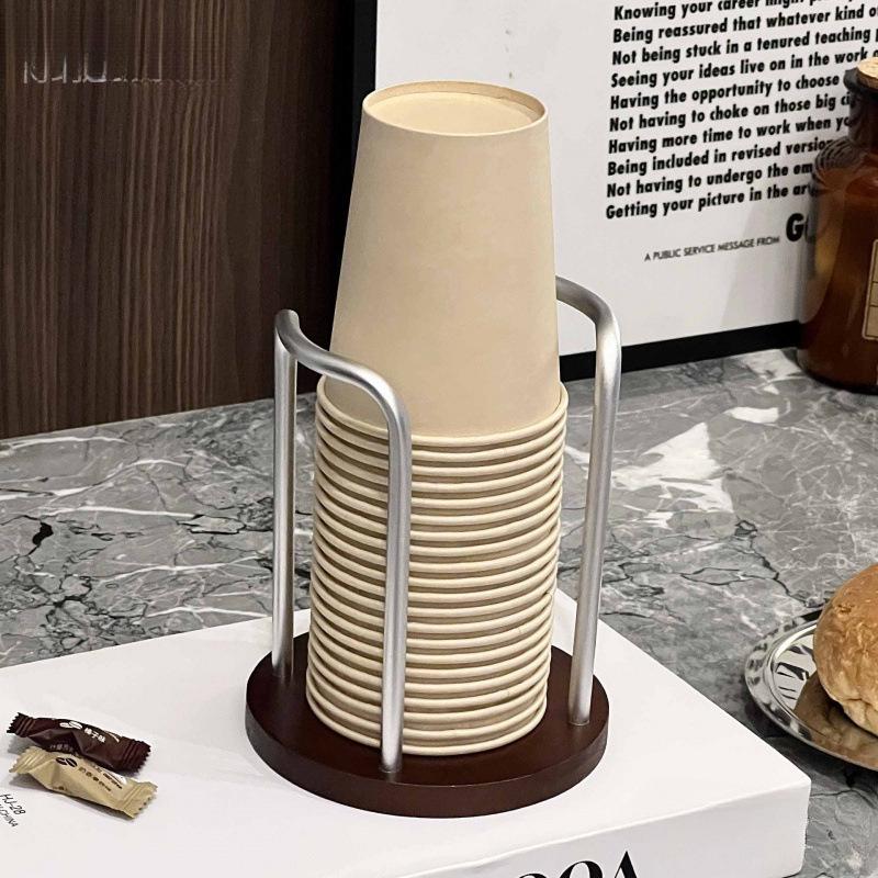 Desktop Coffee & Tea Cup Holder and Dispenser for Disposable Cups