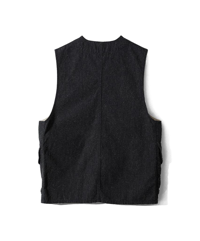 Horlisun Weaver Slik Denim Vest Black