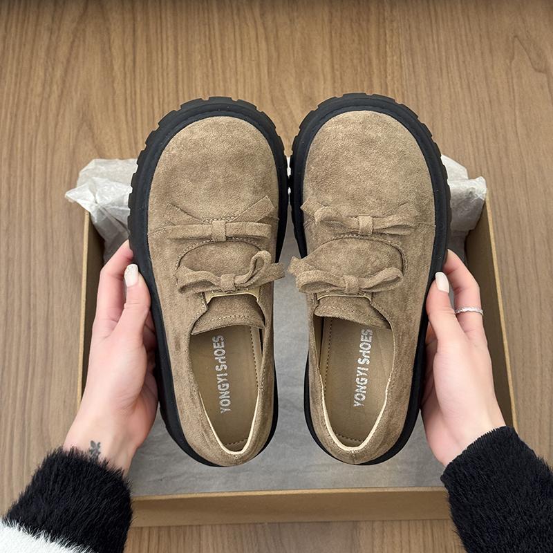 Loafer Women s 2026 New Spring Platform Versatile Shoes 35 хаки