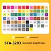Sta 3203 Double-Ended Quick-Drying Oil-Based Marker Pen Set for Student Art & Indoor Design