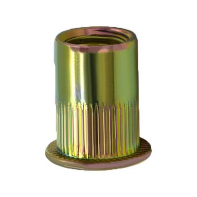 Flat Head Color Zinc Carbon Steel Rivet Nut