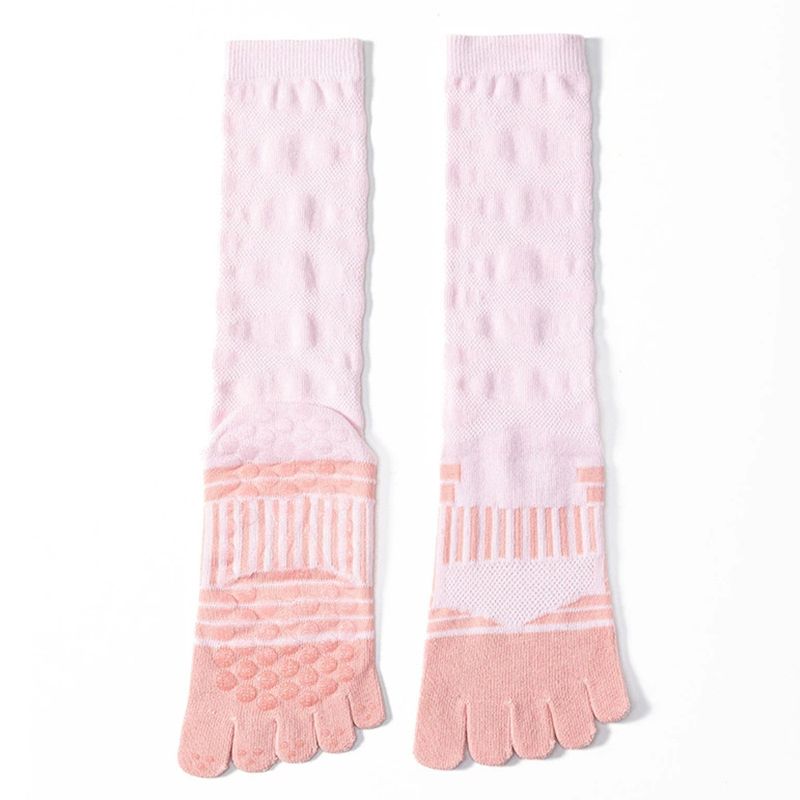 

Five-Finger Yoga Socks Non-Slip Professional Women Summer Sports Fitness Non-Slip Socks Room Socks Adult Pilates Socks Pink