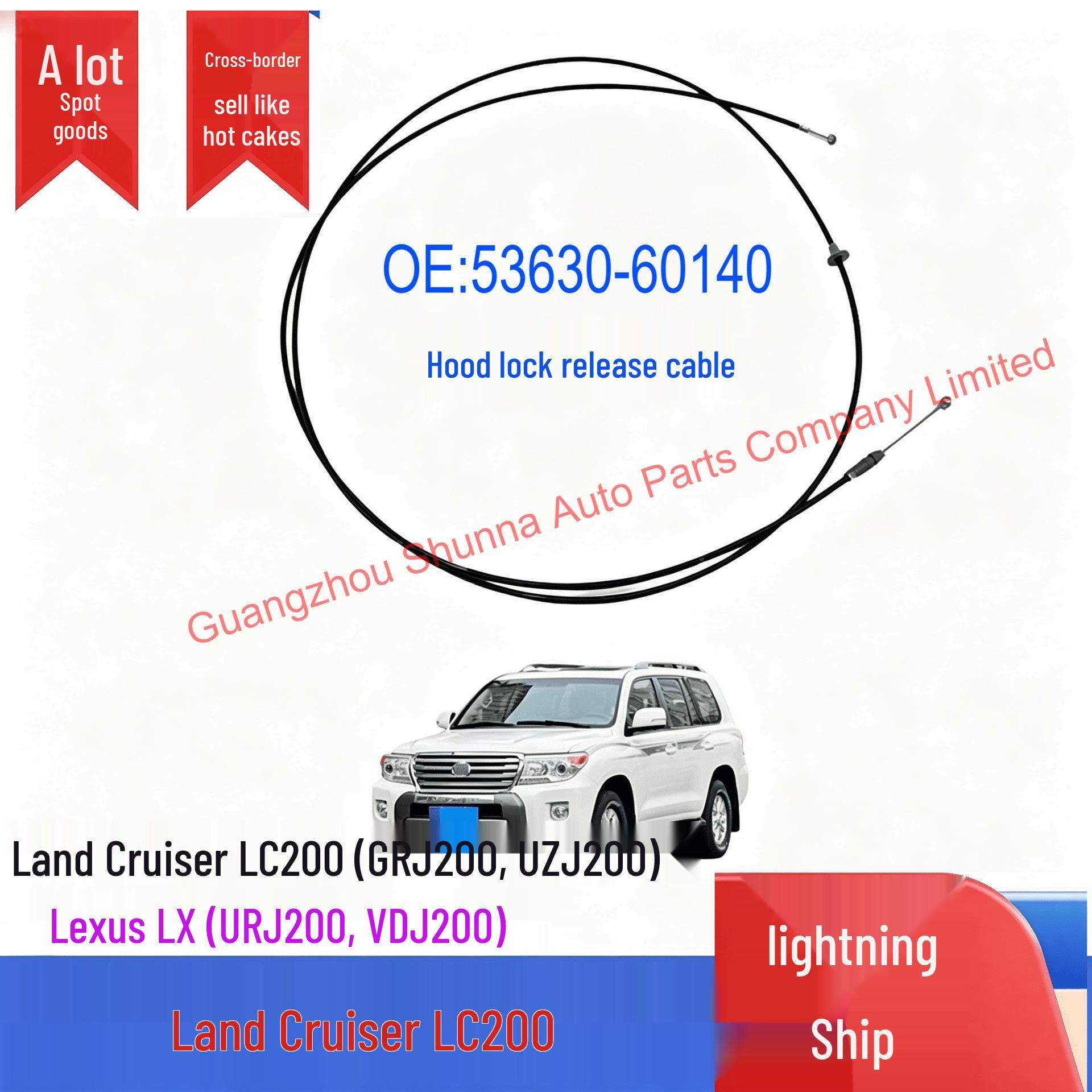 Toyota Land Cruiser Lexus Hood Release Cable 53630-60140 GZSN
