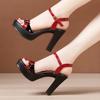 2024 New Summer Platform Sandals Women Shoes Thick Heels Sandals Ladies High Heels Women Sandals Plus Size 32-43