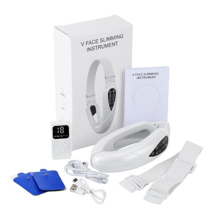 Smart EMS Vibration Massage Facial Slimming Device for Nasolabial Fold Shaping and Chin Contouring