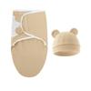 4 Set Baby Swaddles Wrap Blanket with Bonnet Hat Sleeping Bag Anti Kick Blanket Swaddles for Toddler 0-12 Months