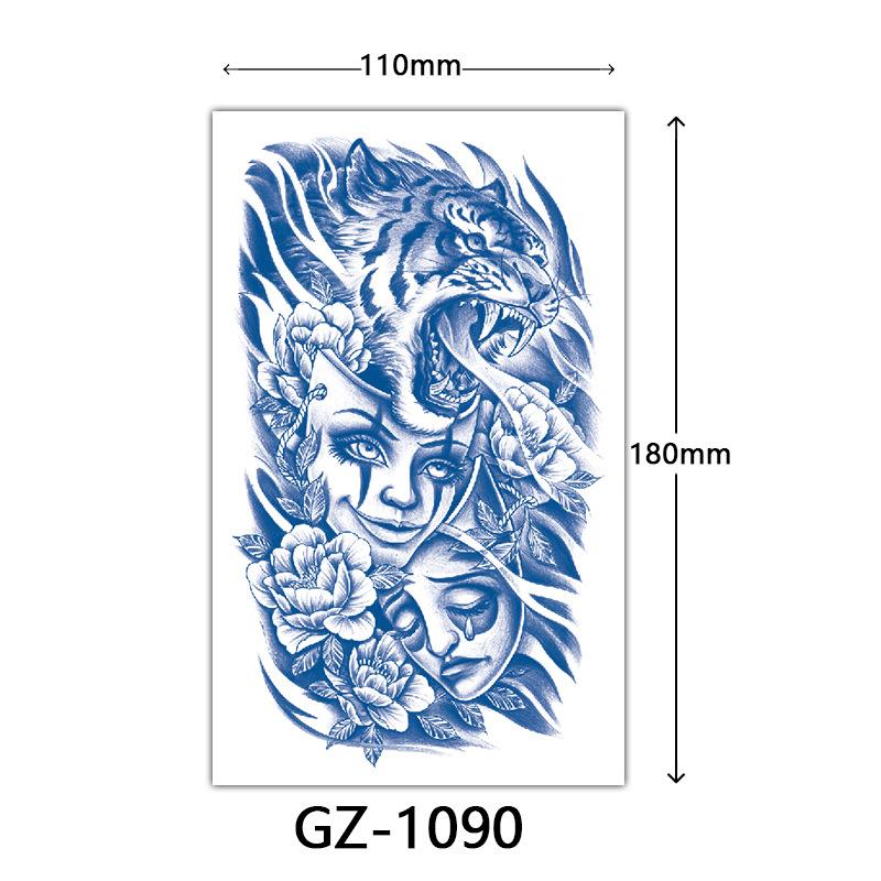 Juice Tattoo Stickers, Herbal Tattoo Stickers, Semi-Permanent English Letter Tattoo Stickers Tattoo