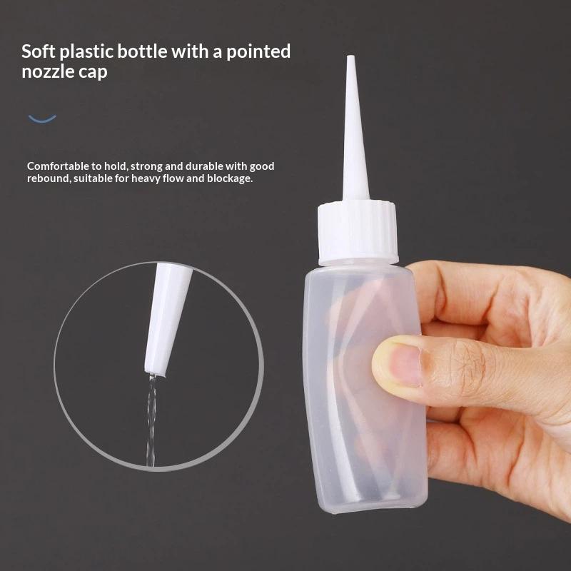 10Pcs Empty Plastic Squeeze Bottles Liquid Bottle Dispensers Dropping Tube Nozzle Needle Bottle Liquid Container