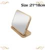 Wooden Desk Mirror Swivel Single-Sided Makeup Table Mirror, Portable Removable Countertop Private Room High-Definition Make Up