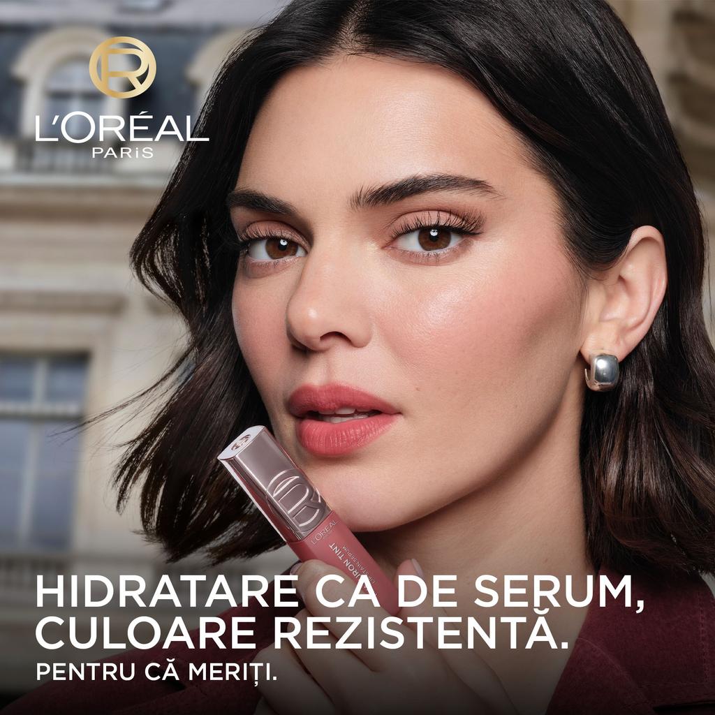 L'Oreal Paris Hyaluron Tint Lip Stain Serum, Watery Stain Effect, 635 Worth It Medium, 5 Ml