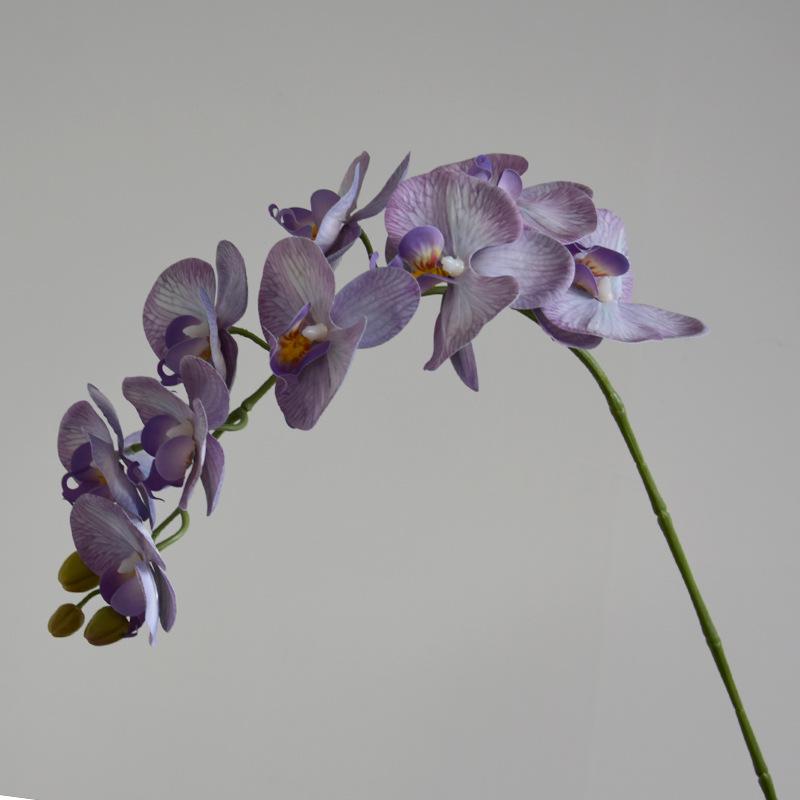 Luxury Artificial Phalaenopsis Flower Arrangement - 9 Heads, Morandi Color for Weddings & Hotels