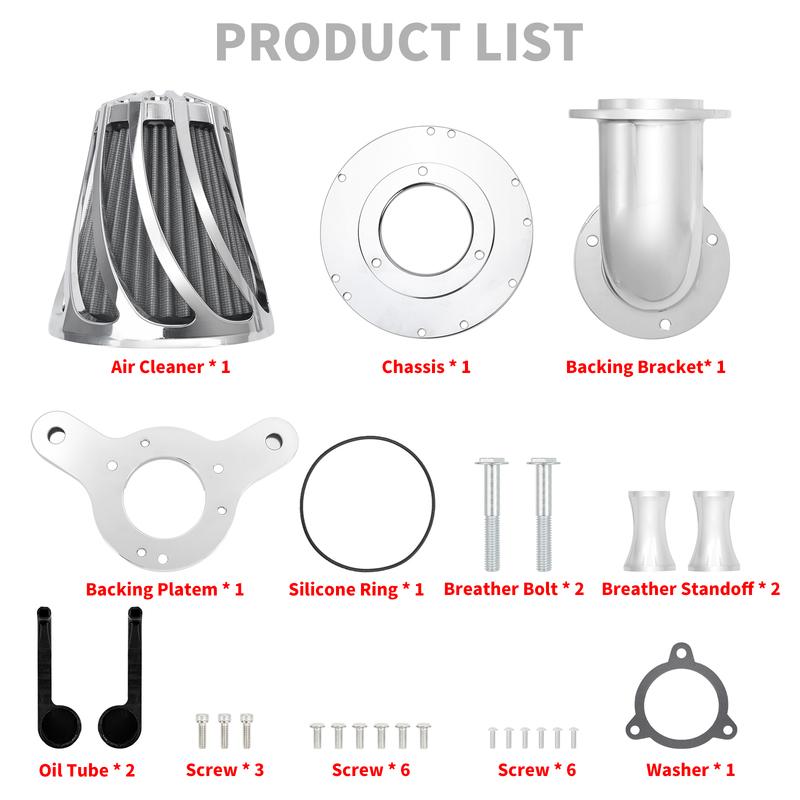 Motorcycle Air Cleaner CNC Intake Air Filter For Harley Softail Breakout Fat Boy FXLR FL Touring Glide Road King Sportster Dyna