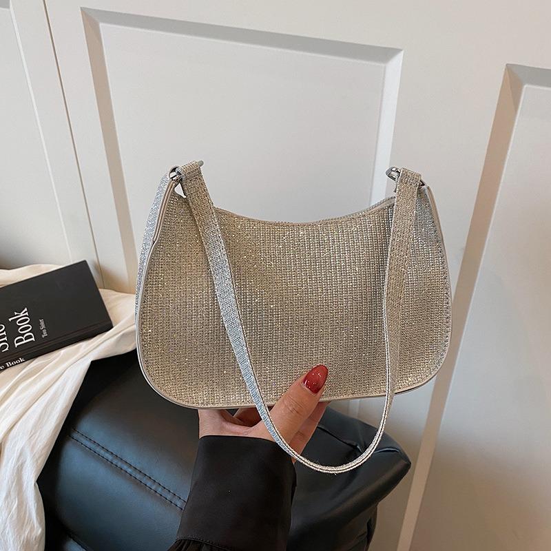 High-end Shiny Small Bag Women's Summer New Trendy Shoulder Underarm Bag Handbag Small Bag