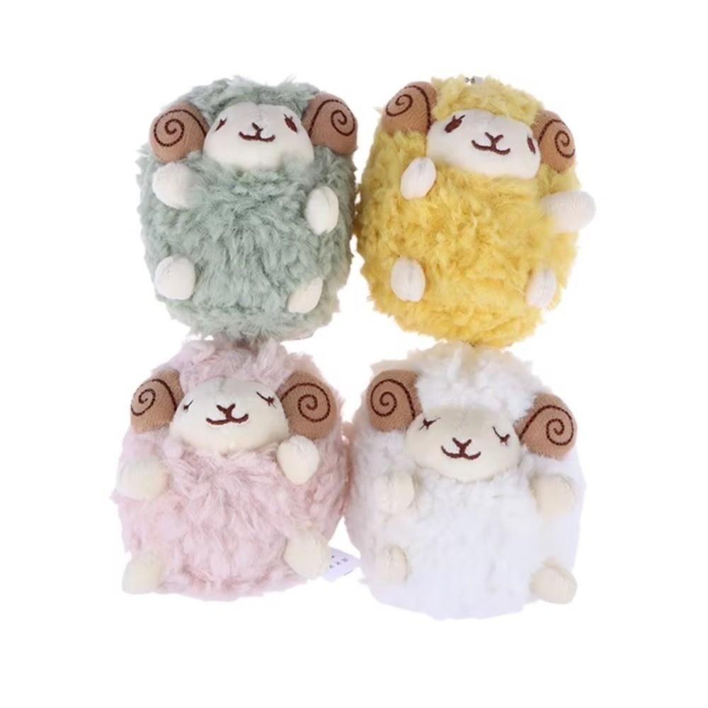 Mini Size Plush Sheep Pendant Cartoon Anime Style Mini Sheep Plush Doll  For Bag Accessory