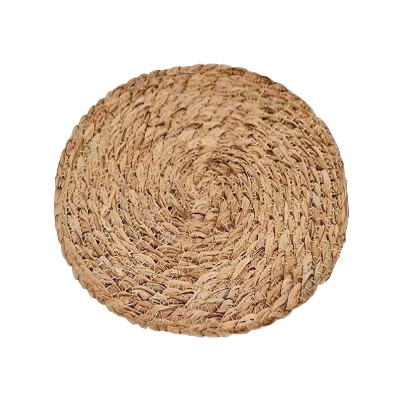 

1Pc Placemats Dining Woven Round Wedding Decor Natural 30CM Pot Mats Heat Insulation 30CM