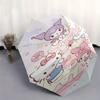 Hello Kitty, Sanrio Automatic Open/Close Umbrella-Cute Umbrella with Cute Design, Portable 3-Fold Compact Umbrella for Men & Women, Hallowee