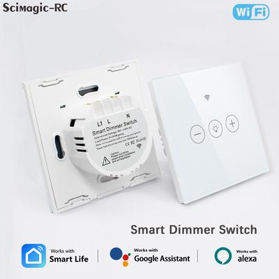 Tuya WIFI Smart Dimmer Switch LED Touch Wall Light  Work with Alexa Google Home Smart Life APP Voice Control Lamp Switch