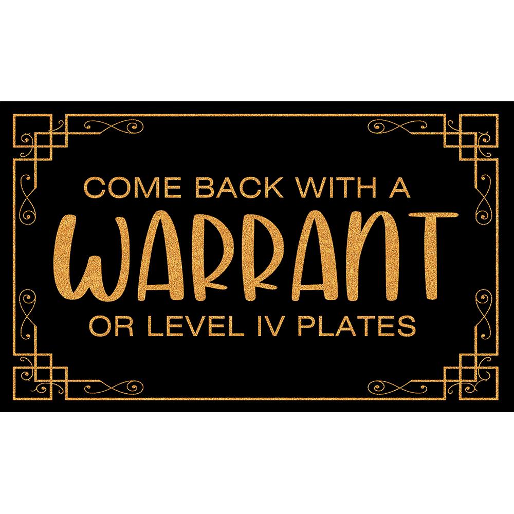 Kom Terug met een Arrestatiebevel of Level IV Platen Deurmat Rubber Badkamer Keukenmat Tuin Garage Deur Vloermat Antislip Tapijt Entree 18x30inch