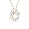 Swarovski Rose Gold Tone Round Pendant Necklace 5764188