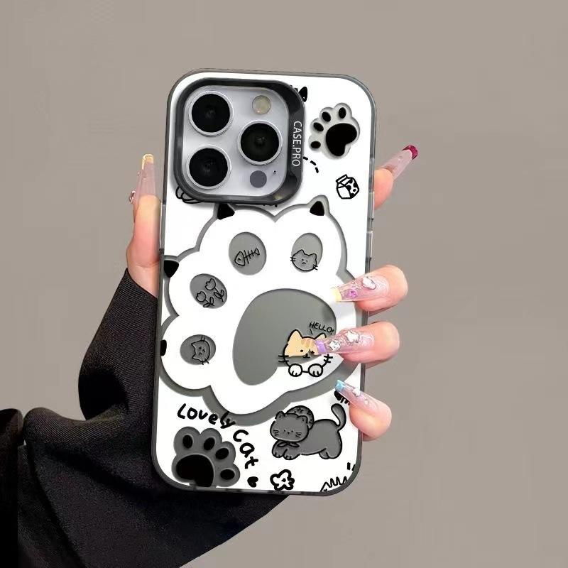 ins wind cat claw kitten suitable for Apple 16plus mobile phone case iPhone15promax anti-drop 15 matte 14