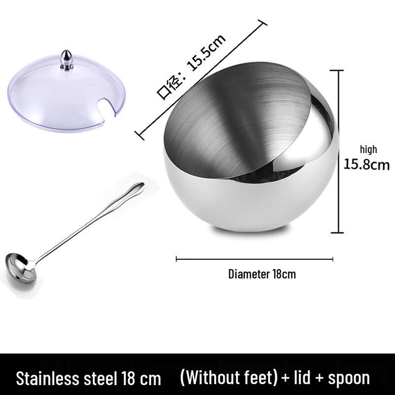 Homeglen Stainless Steel Slanted Seasoning Bowl