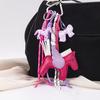 Keychain Pendant Faux Leather Horse Charm Key Chain with Woven Rope Keys Handbags Wallets Accessories