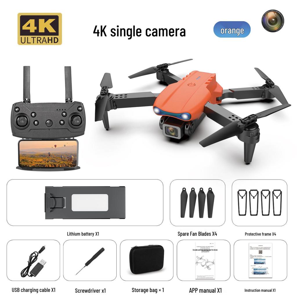 E99 Folding Drone with 4K Dual Cameras: Four-Axis Aerial Photography, Fixed Height, Remote Control Airplane Toy K3.