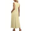 Vestido Largo sin Mangas para Mujer Vestido Largo Casual con Bolsillos Vestido Largo para Mujer Vestidos Largos de Verano para Mujer