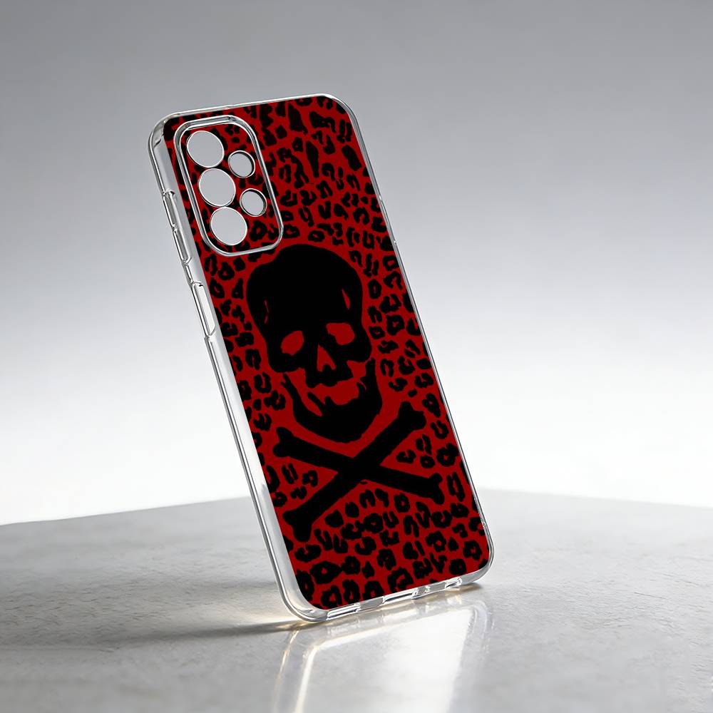 Skeleton Skull-L   Phone Case For Samsung S25,S24,S21,S22,S23,S30,Ultra,S20,Plus,Fe Transparent Cover Samsung S23plus5G
