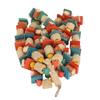 Parrot Chewing Toy Wood Corn Cob Colorful Hanging Large Bird Bite Toy for Parakeet Cockatiel