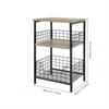 Living room, bedroom, shelf, floor edge coffee table, sofa, bedside table, ornament storage, three-layer coffee table rack