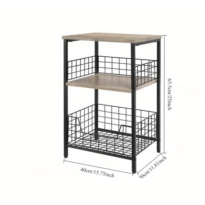 Living room, bedroom, shelf, floor edge coffee table, sofa, bedside table, ornament storage, three-layer coffee table rack