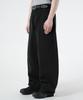 Beulaendideu Wide Curved Cotton Pants [Black]