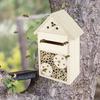 Wooden Insect Bee House Butterfly House Insect Hostel Garden Outdoor Hanging Hive House Natural Wood Bug Shelter Nest Box