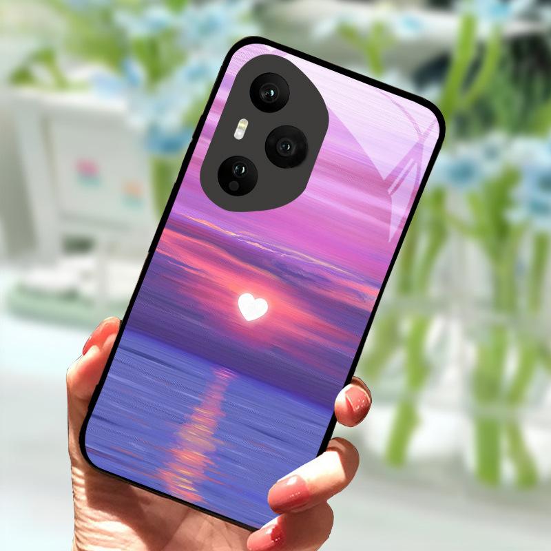 For Honor 400 Pro 5G Case Luxury Tempered Glass Anti-Fall Cover For Honor400 Pro 400Pro Phone Back Shell Shockproof Fundas Capa