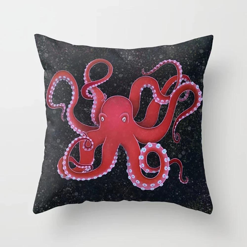 Octopus Pattern Pillowcase Car Ornaments Office Living Room Home Pillowcase