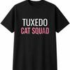 Tuxedo Cat Squad Mens Womens T-Shirt Funny Novelty Gift Tee Top