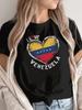 I Love Venezuela Heart Flag T-shirt