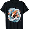 Koi Carp Ying Yang Nishikigoi Fish Cherry Blossom T-Shirt(33)