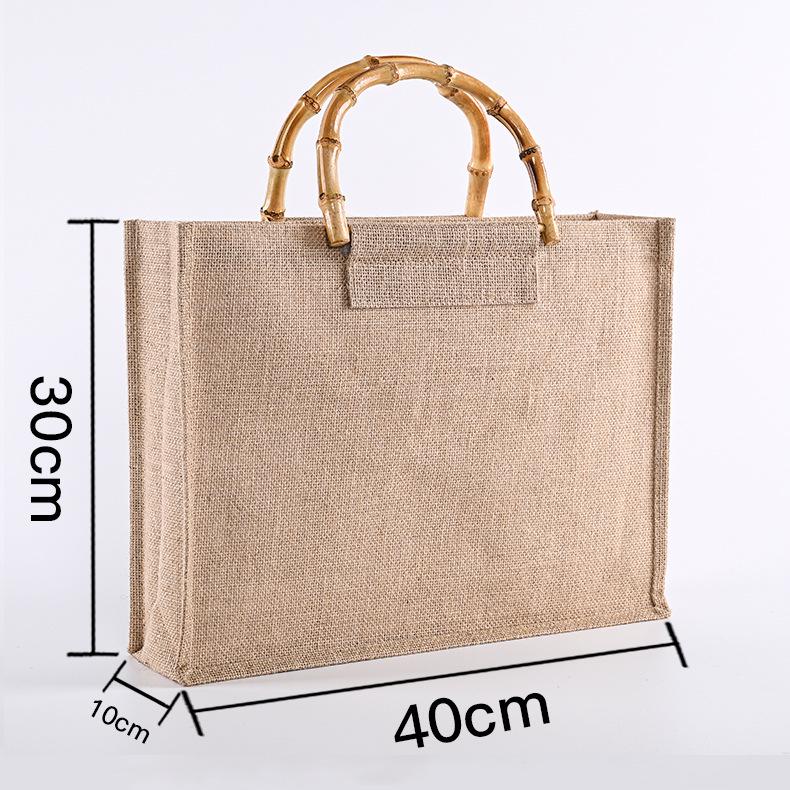 Hemp Canvas Tote with Logo - Linen Souvenir & Gift Bag for Weddings