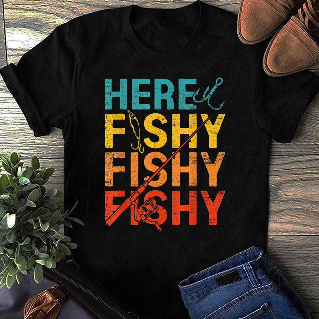 Summer Here Fishy Fishy Fishy Women T Shirts Cotton Short Sleeves Tops
