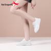 Red Dragonfly Women's Spring Leather Casual Sports Shoes - Genuine Leather, Soft Sole, Waterproof Little White Shoes