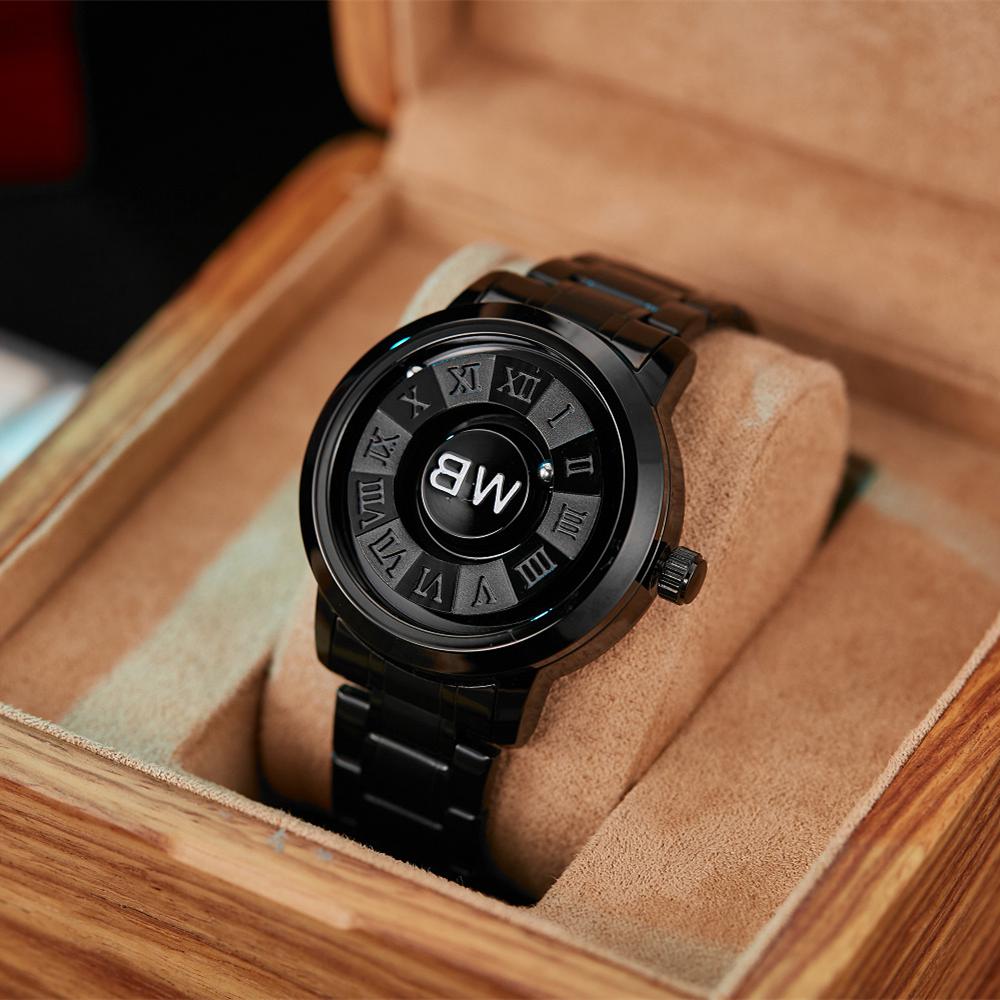 Luxury Watch Men Creative Scrolling Pointer Magnetic Force Sport Watches Men quartz Chronograph Man Clock Relogio Masculino