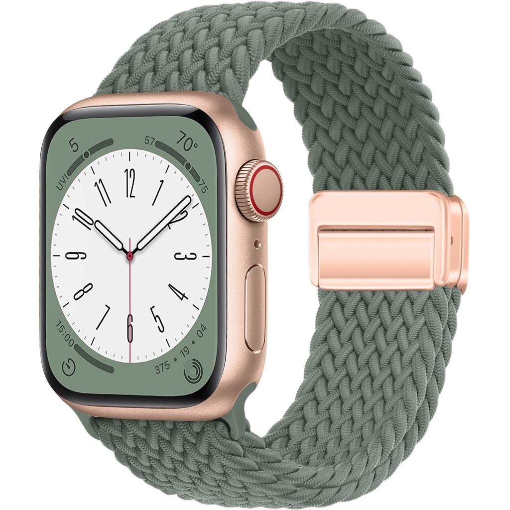 Braided solo loop Strap For Apple Watch ultra Band 44mm 40mm 45mm 49mm 41mm 38mm magnetic Bracelet iWatch series 2 se 7 3 6 8 9