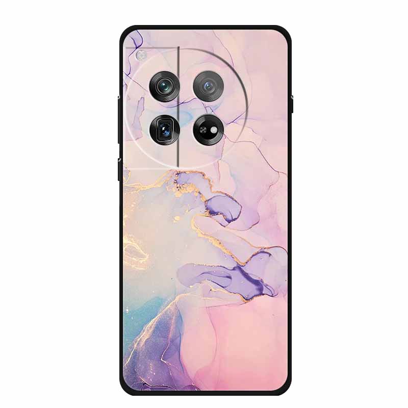 Marble Shell For OnePlus Ace 3 3 Pro Case Luxury Protector Soft Silicone Phone Cover for OnePlus 12R 12 R Colourful Black Fundas