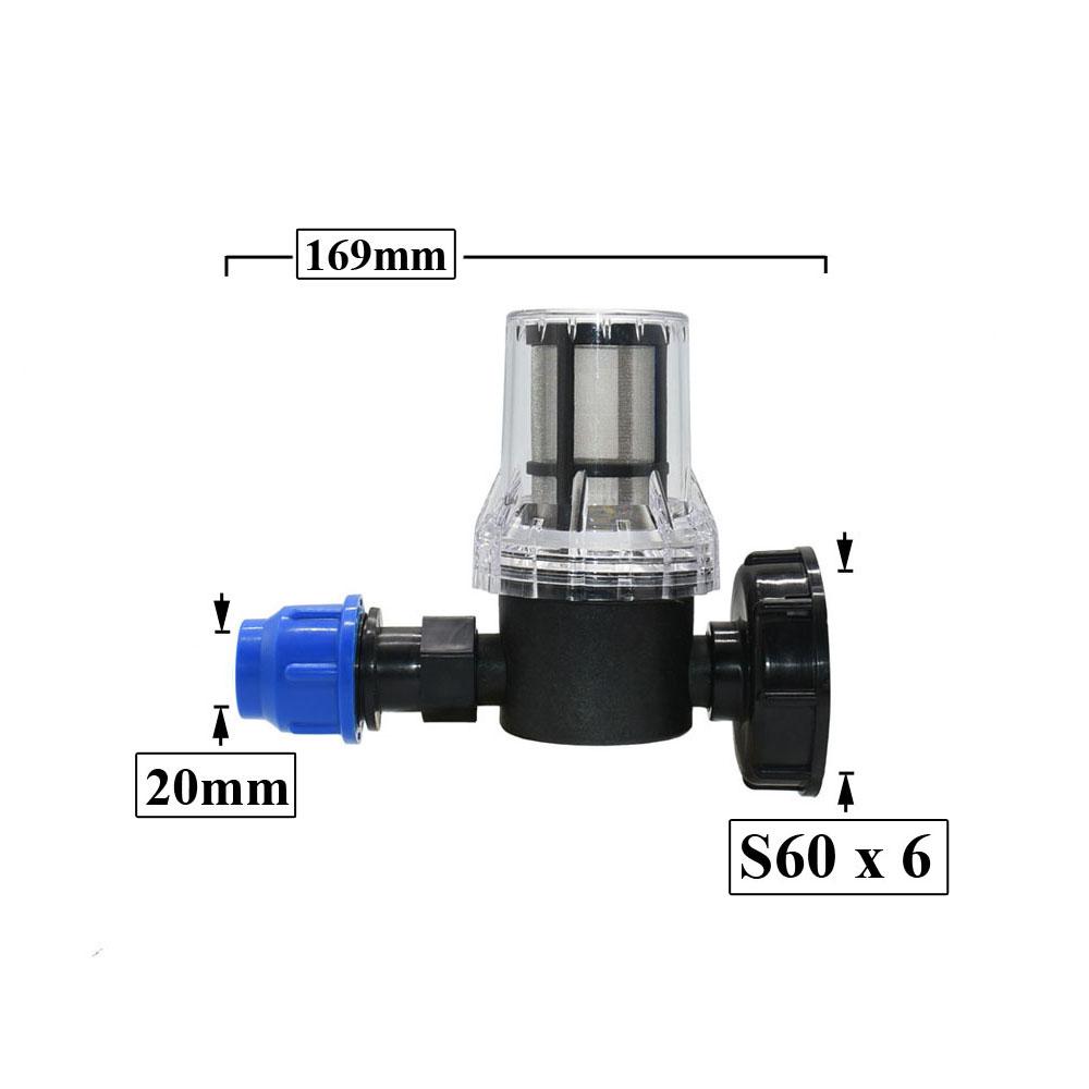 Złączka do rur z tworzywa PE 20/25/32mm Filtr S60 Adapter IBC Trójnik Kolanko Rozdzielacz Wody na 2 drogi Złącze Rury Do Nawadniania Farmy